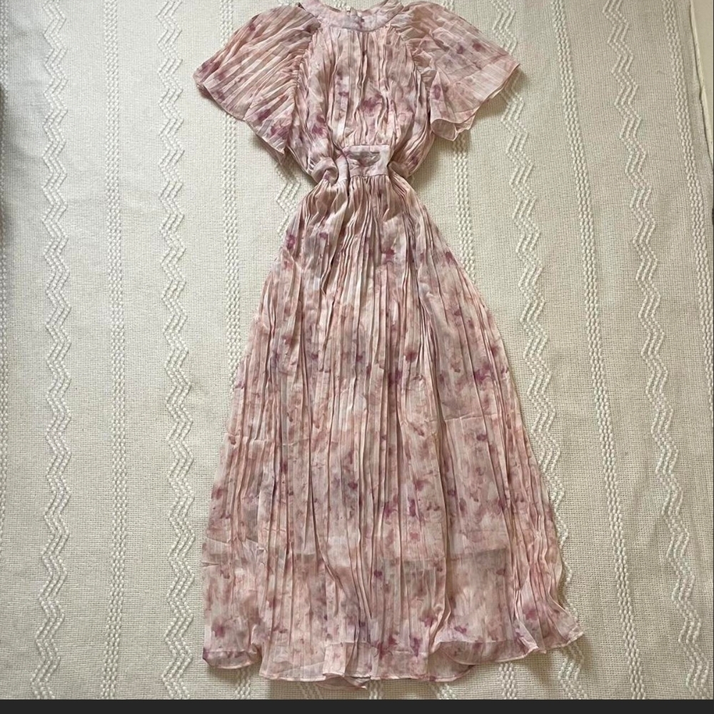 Elegant Pink Floral Dress